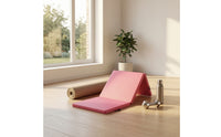 Waterproof Tri-Fold Gym Mat Foldable Folding Exercise Mat with Handle Compact Long-Lasting for Gymnasts, Home Workouts, Gymnastics