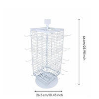 Rotating Grid Display Rack Multi-Hook 4-Sided Display Stand Metal Store Fixture for Countertop