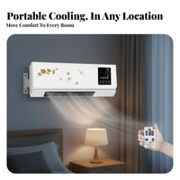 Portable Cooling and Heating Fan Space-Saving Electric Heater and Chiller Timer Function Installation Electric Heater for Renters, Bedroom, Office