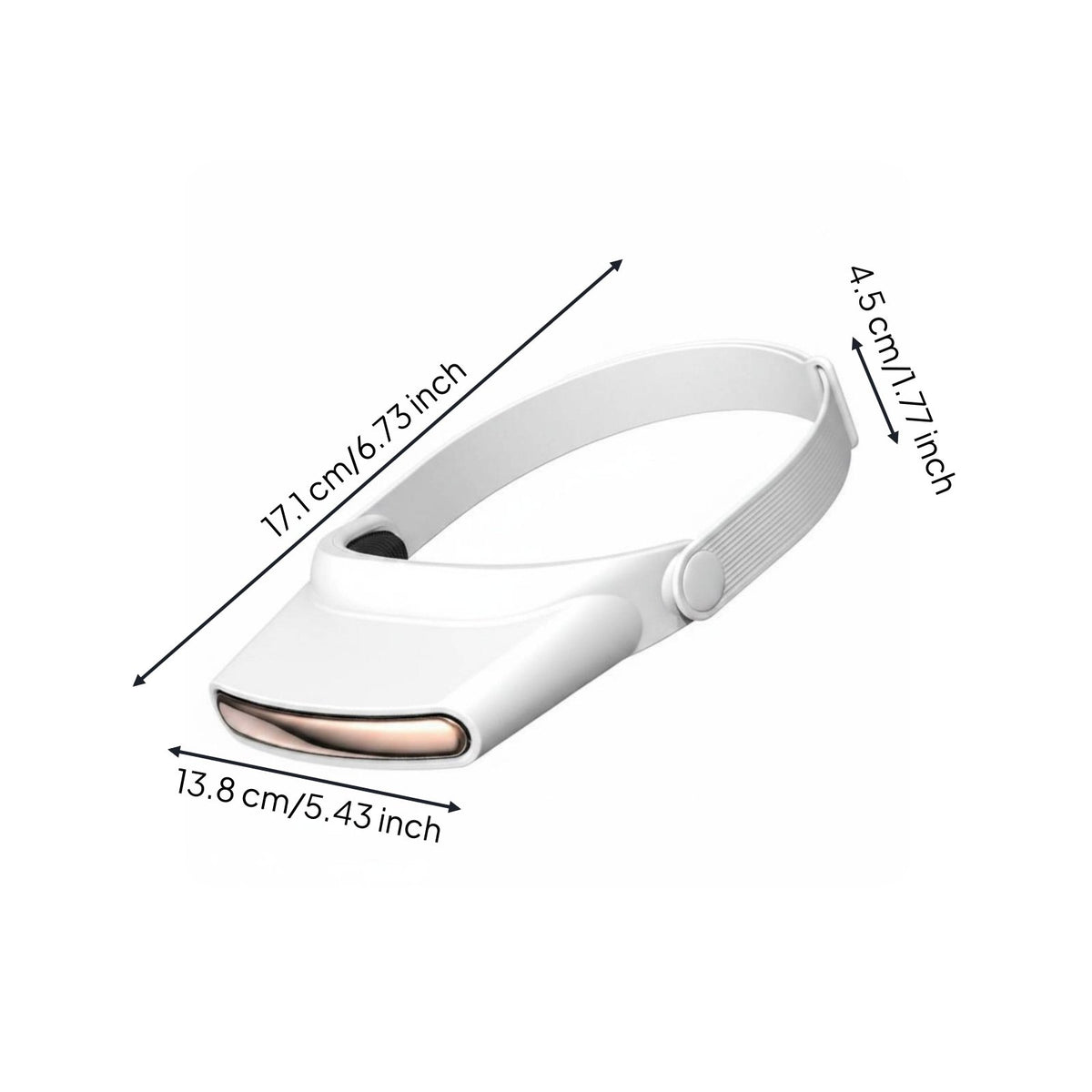 Bladeless Head Fan USB Powered Head Mounted Fan Long Battery Life for Women, Men