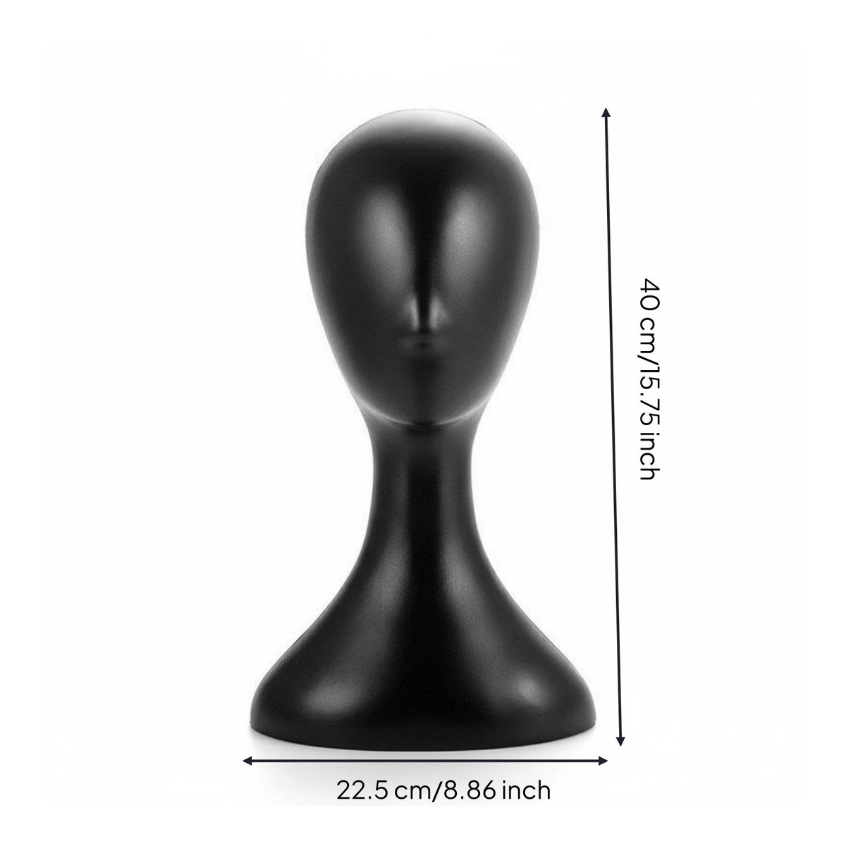 Long Neck Design Abstract Female Head Form Lightweight Abstract Head Model Stable Base for Boutique Owners, Retailers, Salon, Market Stall