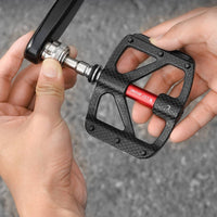 Three-Bearing Folding Bike Pedals with Reflectors Anti-Slip Pedals with Reflectors Aluminum Alloy Folding Cycle Pedal Portable for Commuters, Cyclists, Night Riding