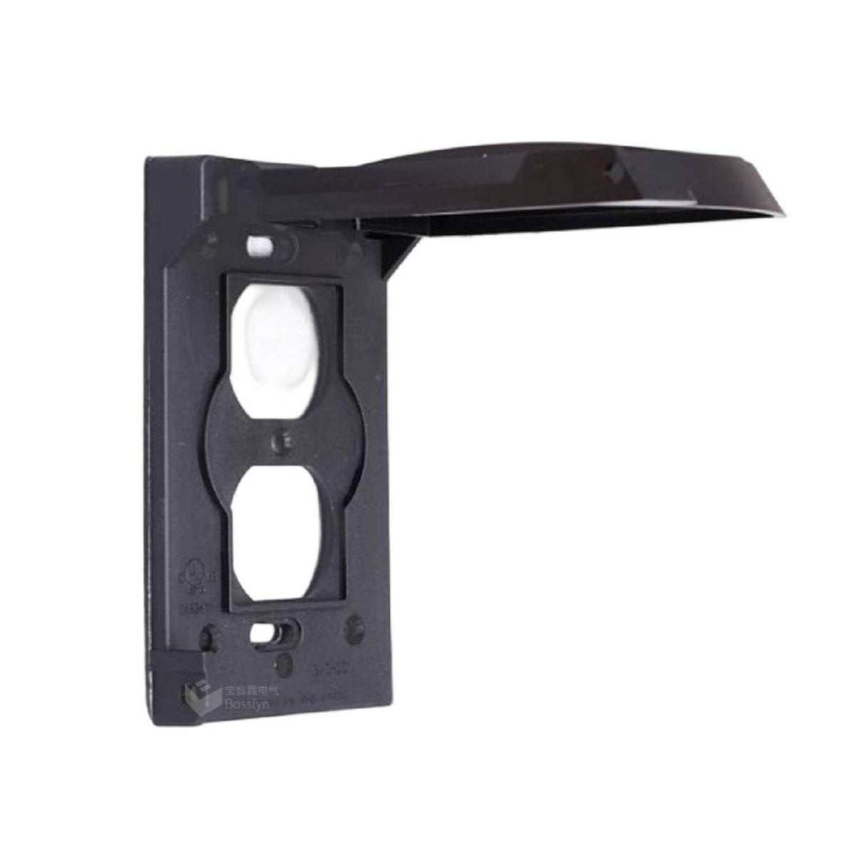 Outlet Cover with Hinged Hood Long-Lasting Duplex Outlet Cover Compact