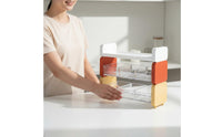 Multi-Tier Tea Packet Organizer Large Capacity Multi-Tier Coffee Bar Organizer Adjustable Tilt Kitchen Accessory for Office