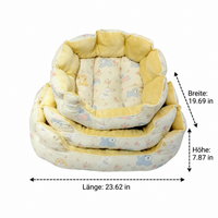 Pet bed set of 3, fluffy pillow for small to large pets, pet basket sofa 50-60cm, cuddly