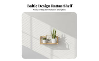 Woven Semi-Circular Shelf Boho and design wall surface Decor Easy to Install for Dorm Room, Women