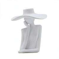 Abstract Vase with Hollow Top Minimalist Human Figure Sculpture Sculptural Decorative Ornament for Tabletop