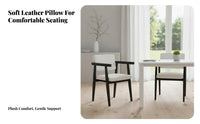 Nordic design Curved rear Dining Chair sturdy Wood Frame Home Furniture Minimalist Design Accent Seat Modern Aesthetic for Homeowners, Families, Students, Study Room, Bedroom, Kitchen