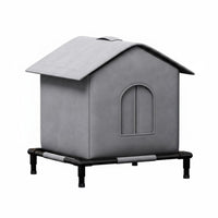 Outdoor Cat House Textile-coveredCovered Raised Cat House Warm Animal Housing for Cold Weather