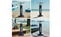 Manual Air Pump with Nozzles Portable Hand Air Pump with Hose Universal Upright for Paddlers, Outdoor, Camping