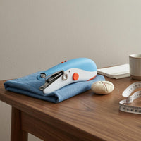 Compact Mini Electric Sewing Machine Metal Needle Handheld Sewing Machine Curved Shape Stitching Device Easy to Use for Mending