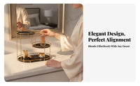 Tiered Makeup Drawers Space-Saving Cosmetic Storage Elegant visually appealing for Vanity
