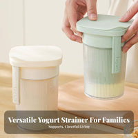 Fridge Safe Yogurt Filter Press Multi-Purpose Yogurt Press Filter Dustproof Lid Whey Separator Easy to Clean for Health Enthusiasts, Home Cooks