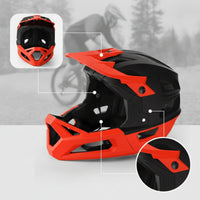 Shielding Full-Face Helmet Impact Resistant Full Face Helmet Long-Lasting Rugged for Downhill Riders