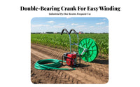 Labor Saving Hand Crank Hose Winder Convenient Irrigation Hose Storage Rack Double Bearing Design Agricultural Equipment for Farmers, Firefighters, Gardeners, Farmland, Orchard, Outdoor, Garden