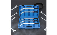 5 Pieces Ribbed Belt Tensioner Tool Kit Universal Compatibility Long Handle Belt Tensioner Wrench Portable Carrying Case for Mechanics, Garage