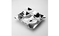 Stainless Steel Tray Contemporary Tray with Reflective Finish Elegant Irregular Serving Platter for Tabletop