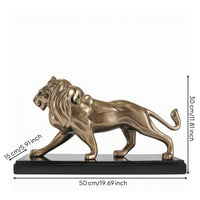 Lion Sculpture with Base Carved Lion Sculpture Detailed for Art Collectors, Office
