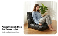 Minimalist Design Quilted Floor Lounger Multipurpose Use Lazy Sofa Full Body Support Lounge Seat Easy to Move for Young Adults, Students, Bedroom, Balcony, Living Room, Reading Nook