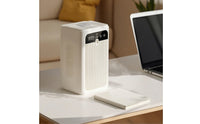 Compact Mini Evaporative Air Cooler Humidifying Desktop Cooler with Water Tank Rechargeable Mist Fan with Digital Display Quiet for Office Workers, Study Desk