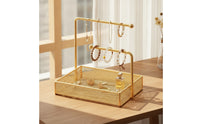 Jewelry Organizer with Tray Multi-Functional Desktop Jewelry Rack Versatile Bracelet Holder for Women