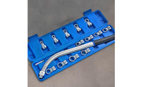 15 Pieces Automotive Drive Belt Tool with Case Curved Drive Belt Tool Kit Slim Tensioner Wrench Set Thin for Workshops