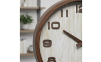 Fashionable Wood Grain Wall Timepiece Easy to Read Wood Frame Wall Timepiece Decorative Home Decor Simple Design for Living Room, Office, Bedroom