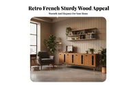Centuryera Modern design Slatted Door TV Cabinet Natural Wood Grain Slatted Door Floor Cabinet Ample Storage Media Console Minimalist Design for Apartment Dwellers, Homeowners, Families, Living Room, Bedroom