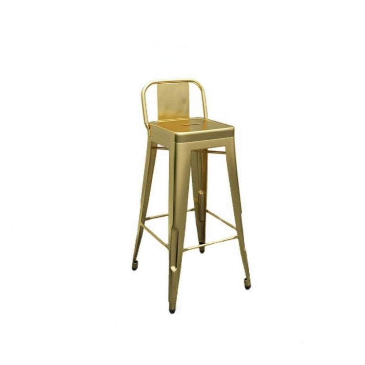 Industrial Aesthetic Low-Back High Stool Light Luxury Upholstered Stool with Backrest Anti-Slip Foot Pads Counter Chair Modern Design for Bar Owners, Homeowners, Cafe Patrons, Coffee Shop, Reception Area, Kitchen Island, Dining Room