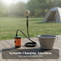 Flexible Hose Digital Display Shower Pump Type-C Rechargeable Shower