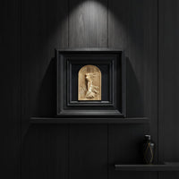 Sculptural Relief Modern Wall Art with Frame Contemporary Painting for Entryway