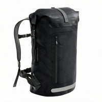 Waterproof Backpack Dry Bag Zippered Pocket Waterproof Backpack Reflective Strip Roll-Sealed Top Bag
