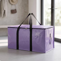 Foldable Storage Bag Large-Capacity Zippered Storage Bag Heavy-Duty for Students