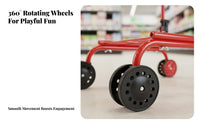 Mini Shopping Cart Realistic Design Kids Shopping Cart Steel Frame Miniature Supermarket Trolley for Young Children, Preschoolers