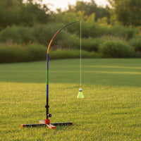 Solo Badminton with Elastic Pole User-Friendly Badminton with Telescopic Elastic Rod Glowing for Court