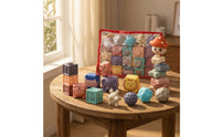 Tactile Soft Building Block Set Textured Baby Blocks with Mesh Bag Easy to Grasp Stacking Blocks Long-Lasting for Playroom