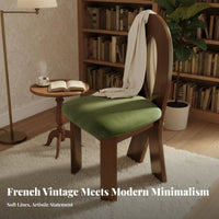 French Retro Design Mermaid Back Chair Fully Assembled Dining Seat Artistic Design Household Furniture Ergonomic Backrest for Homeowners, Interior Designers, Families, Kitchen, Home, Living Room, Bedroom