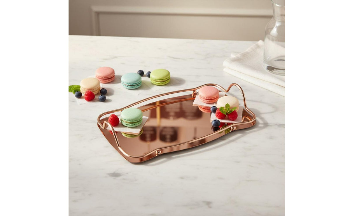 Atmosphere Shape Tray Food Grade Mirror Tray Easy to Clean Accessory for Tea Time