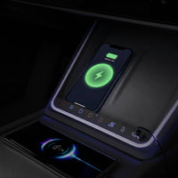 Car Control Panel Dock Touch-Style Charging Panel with Ambient Light for Commuters, Center Console