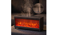 USB-C Powered Tabletop Humidifier with Flame Effect Non-Slip Fireplace Flame Dispenser Color Changing Fireplace Humidifier High-Frequency for Office Workers, Light Sleepers, Bedroom, Living Room