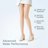 UPF 50+ Sun Protection Swim Leggings for Women, Diving Socks for Water Sports, Full Length Surf Tights for Beach Activities