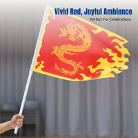 Performance Flag, Majestic Drake Dance Banner, Polyester Stage Prop, School Martial Arts Decoration
