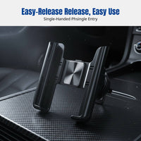 Car Phone Holder, Metal Hook, Air Vent Mount, 360° Rotating Magnetic Stand, Universal Navigation Support, One-Hand Operation
