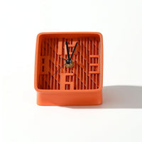 Freestanding Desktop Clock Ornament Sculptural Clock with Standing Base Analog Sophisticated for Shelf, Office, Study