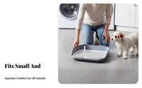 Pet Toilet with Water-Resistant Guard Keeps Paws Dry Indoor Dog Potty Tray PP Material Puppy Housebreaking Tray for Young Dogs, Balcony
