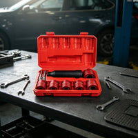 9 Pieces Wheel Hub Rust Removal Brush Replaceable Wheel Hub Cleaning Tool Drill Wire Brush Kit Rotary for Mechanics