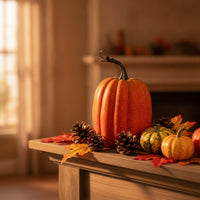 Pumpkin Decorations Orange Foam Pumpkins Indoor Faux Pumpkins for Decorators, Photographers, Table Settings, Photography Props, Autumn Harvest