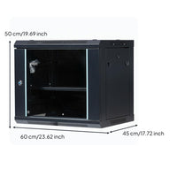 Cold-Rolled Steel Construction Wall Mount Network Cabinet Lockable Door Wall Mount Server Rack Good Heat Dissipation 19-Inch Network Cabinet Adjustable Shelf
