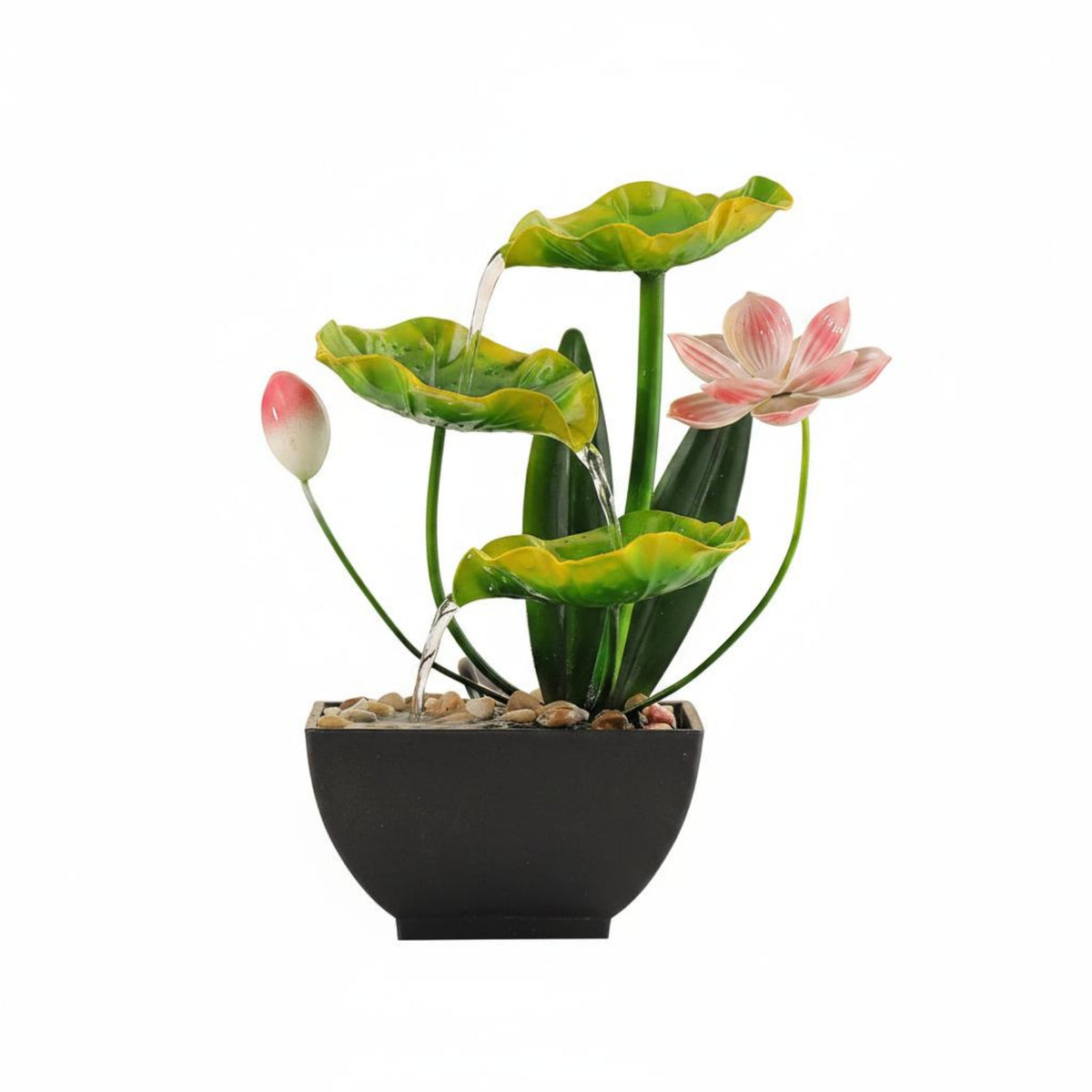 Pond Water Feature Tabletop Decoration Circulating Water Decor Compact Size