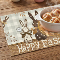 Eucalyptus Eggs Easter Placemats Set of 4, 12x18 Inch Spring Seasonal Table Mats Easter Placemat Decorative Easter Bunny for Party Kitchen Dining Decoration